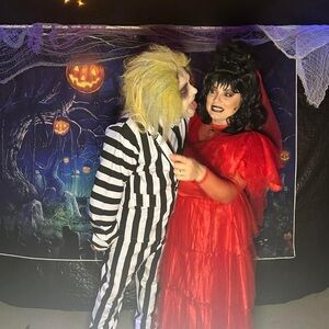 size XL beetlejuice complete costume with custom wig